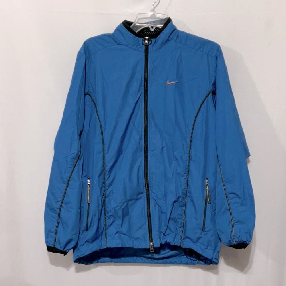 NIKE packable lightweight jacket 2 zip pulls zip pockets